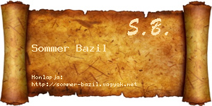 Sommer Bazil névjegykártya